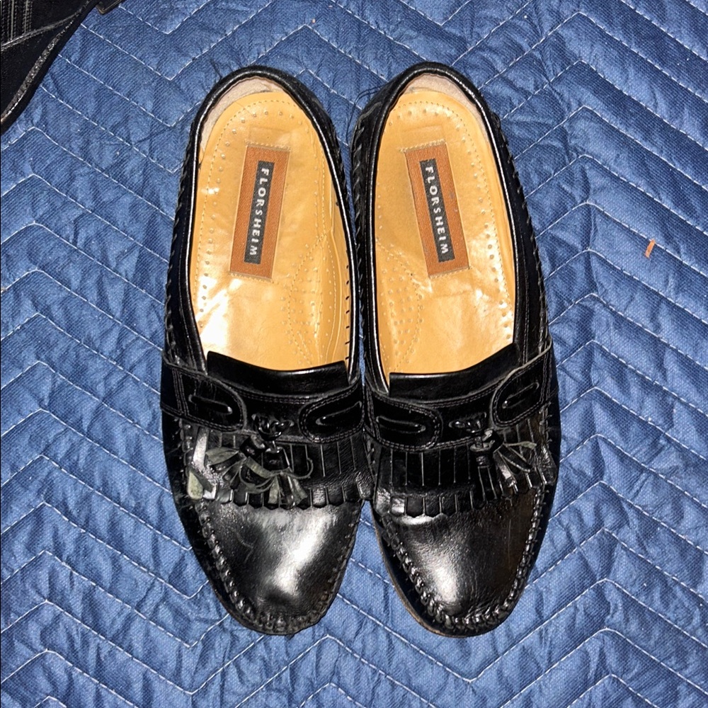Florsheim Men's Shiny Black Tassel Loafers
